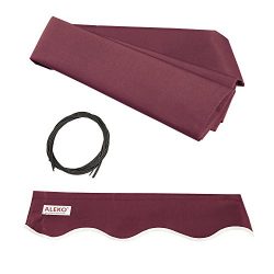 ALEKO FAB12X10BURG37 Retractable Awning Fabric Replacement 12 x 10 Feet Burgundy