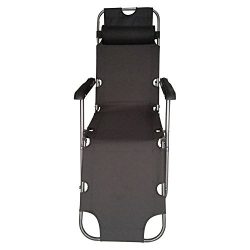 ALEKO FCBC3BK Foldable Zero Gravity Camping and Lounge Chair Black