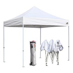 Eurmax 10’x10′ Ez Pop Up Canopy Tent Commercial Instant Shelter with Heavy Duty Roll ...