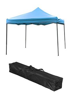 Trademark Innovations Lightweight & Portable Canopy Tent Set, Teal Canopy, 10′ x 10′