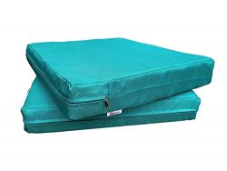 QQbed Outdoor Patio Deep Seat Memory Foam (Seat and Back) Cushion Set With Waterproof Internal C ...