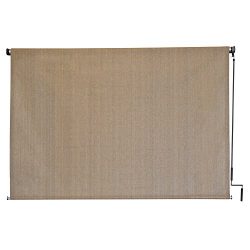 Amatria AA7225 Outdoor Cordless Roller Sun Shade, 8′ x 6′, Breeze