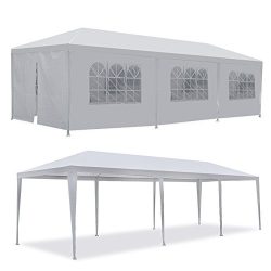 Tenozek 10′ X 30′ Canopy Tent, Heavy Duty Outdoor Gazebo Weddin Party Tent with 8 Re ...