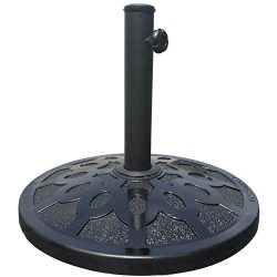 Elite Shade Round Umbrella Base Stand Market Patio Outdoor Heavy Duty Umbrella Holder (Black-Fas ...