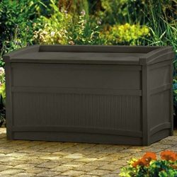 Porch Storage Container Cabinet Organizer Outdoor Deck Weatherproof Wicker Box Bench Deck Pool E ...