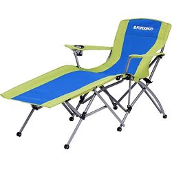 FUNDANGO Zero Gravity Chair Heavy Duty Reclining Chaise Lounge Chairs Folding Recliner with Cup  ...