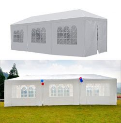 GOJOOASIS Canopy Tent Wedding Party Tent 10′ x 30′ with 8 Removable Walls Heavy Duty ...