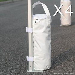 ABCCANOPY Portable Canopy Weights Sand Bags Anchors – 4 Pack (white)