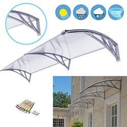 Super Deal 40″x 80″ Window Door Entry Awning Polycarbonate Cover Front Door Outdoor  ...