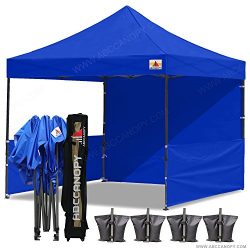 ABCCANOPY 10×10 RHINO-series EASY Pop Up Canopy Tent Commmercial Grade with Matching Sidewa ...