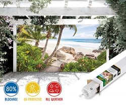 Stairs to Paradise Beach Patio & Gazebo Backdrop Screen (10-ft x 6-ft)