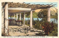 Shokan New York Watson Hollow Inn Pergola Porch Antique Postcard K61460