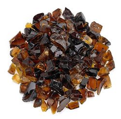 American Fireglass Auburn Recycled Fire Pit Glass – Medium (18-28Mm), 10 lb. Bag