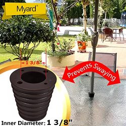 MYARD Umbrella Cone Wedge Spacer for Patio Table Hole Opening 1.8 to 2.4 Inch, Umbrella Pole Dia ...