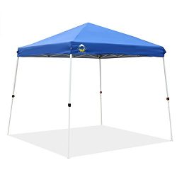 CROWN SHADES Patented 10ft x 10ft Base 8ft x 8ft Top Slant Leg Outdoor Pop up Portable Shade Ins ...