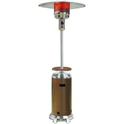 Hanover 41000 BTU Steel Umbrella Propane Patio Heater, 7′, Bronze/Stainless Finish