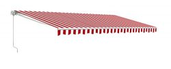 ALEKO AWM10X8RWSTR05 Retractable Motorized Patio Awning 10 x 8 Feet Red and White Striped