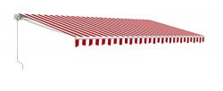 ALEKO AWM10X8RWSTR05 Retractable Motorized Patio Awning 10 x 8 Feet Red and White Striped