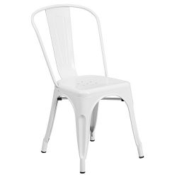 Flash Furniture Metal Chair, White