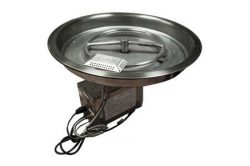 19SSHWI 19in Bowl Pan Complete Electronic Ignition Firepit Insert for Natural Gas