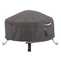 Classic Accessories Ravenna Full Coverage Round Fire Pit Cover – Premium Outdoor Cover wit ...