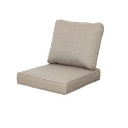 Quality Outdoor Living All Weather Deep Seating Patio Chair Seat and Back Cushion Set, 22-Inch b ...