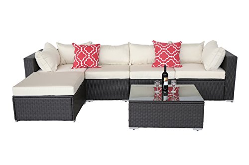 Do4U Patio Sofa 6-Piece Set Outdoor Furniture Sectional Do4U Patio Sofa 6-Piece Set Outdoor Furniture Sectional