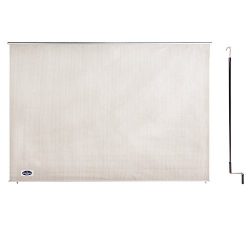 Cool Area 6ft x 8ft Outdoor Cordless Roller Sun Shade for Proch Patio in color Sesame