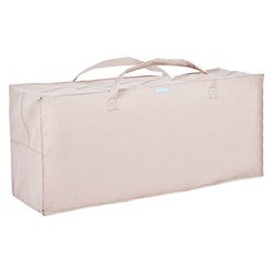 Patio Watcher Cushion Storage Bag Heavy Duty Zippered and Water Resistant Cover Storage Bag,Beige