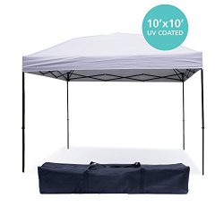 Pop Up Canopy Tent 10 x 10 Feet, White – UV Coated, Waterproof Outdoor Party Gazebo Tent …