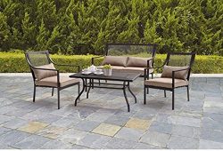 Mainstay’s SFS47EH Bellingham 4-Piece Patio Conversation Set, Seats 4