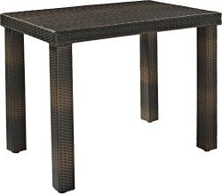 Crosley Furniture Palm Harbor Outdoor Wicker High Dining Table – Brown