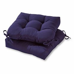 Greendale Home Fashions 20-inch Outdoor Chair Cushion (set of 2), Navy