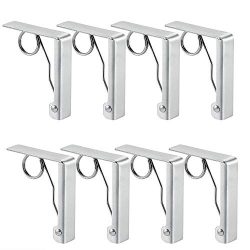 TLBTEK 8 pcs Spring Stainless Steel Picnic Tablecloth Clamps Clips to Hold Tablecloth in Place,O ...