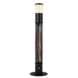 Star Patio Outdoor Freestanding Electric Patio Heater with Bluetooth Speaker, LED Light, Column  ...