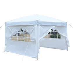 TANGKULA 10’x10′ Outdoor Pop-Up Canopy Tent Sturdy Steel Frame Durable Oxford Fabric ...