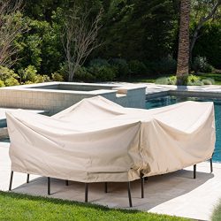 Coverall Outdoor Patio Dining Set Cover | Waterproof Fabric | Drawstring Closure