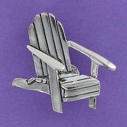 Adirondack Chair Pin Sterling Silver 925 Rustic Beach Wood Muskoka Summer Patio – Jewelry  ...