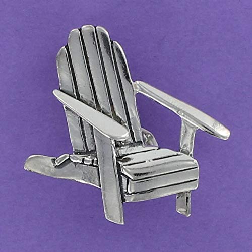 Adirondack Chair Pin Sterling Silver 925 Rustic Beach Wood ...