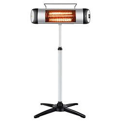 Sundate Patio Heater, Electric Infrared Heater with Remote Control and 24-Hour Timer for Indoor/ ...