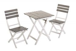 Sunset Garden SG45 | 3-Piece Dover Bistro Patio Set |, Grey & White