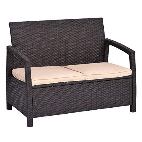 Tangkula Patio Bench Outdoor Garden Poolside Lawn Porch 