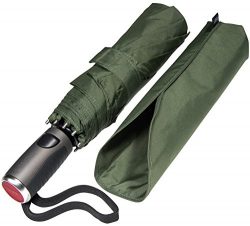 LifeTek Windproof Travel Umbrella Compact Vented Teflon Double Canopy Automatic Open Close Small ...