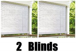 Lewis Hyman 0320146 4′ X 6′ White 1/4″ Oval Vinyl Roll-Up Blinds