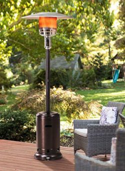 Sunjoy Lawrence Floor-Standing Patio Heater, 88″, Bronze Hammered Finished