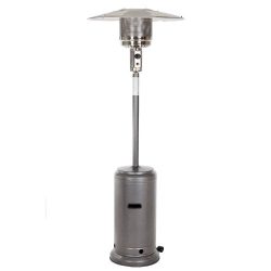 Golden Flame 46,000 BTU [XL-Series] Hammered Silver/Pewter Patio Heater with Wheels (Propane)
