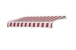Sunjoy 8′ x 10′ Beauty-Mark Manual Retractable Awning – Red Stripe