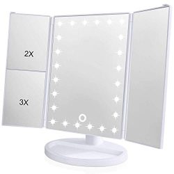 [2018 Upgraded Version] Lighted Makeup Mirror, Wondruz 24 Led Lights Vanity Mirror with Lights a ...