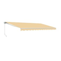 ALEKO AW12X10IVORY29 Retractable Patio Awning 12 x 10 Feet Ivory