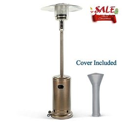 PAMAPIC Hammered Bronze Outdoor Propane 87″ Tall Patio Heater Cover